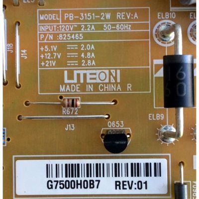 FUENTE DE PODER / VIZIO 056041306051G / 056041306051 / PB-3151-2W / PB-3151-2W REV: A / PANEL T430QVN03.0 / MODELOS E43-E2 LWZ2VWAT / D43-E2 LWZ2VNBT / D43-E2 LWZJVNBT / E43-E2 LWZJVWLT - Imagen 3